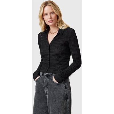AllSaints Connie Shirt Black Größe: 8 | Blusen Outlet | Damen | Schwarz