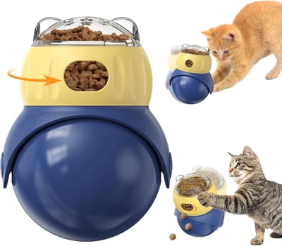 Ulisem - Katteninteractief speelgoed - Verstelbare traktatiedispenser - Puzzel voeder voor binnenkatten - Leerzaam en duurzaam - Bevat geen schadelijke stoffen - Stimuleert de hersenen en verlicht verveling