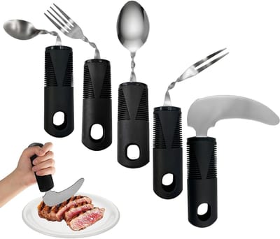 Bendbaar bestek voor comfortabel en eenvoudig eten, perfect voor ouderen en mensen met een beperking