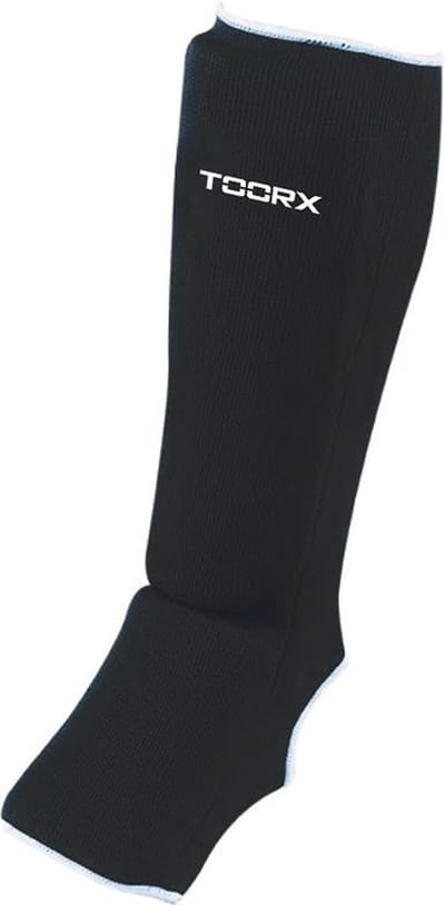 Toorx Fitness Scheenbeschermers - Kickboksen - Vechtsport - met Voetbescherming - Elastisch - Maat S