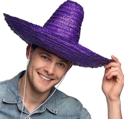 Boland - Sombrero Puebla paars - 49 - Volwassenen - Unisex - Landen