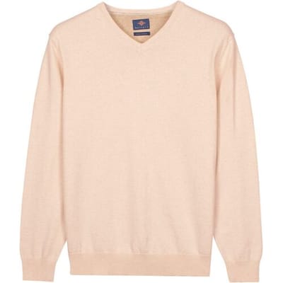 Baileys Trui Uni Color V-Neck Pima Cotton Shell / male