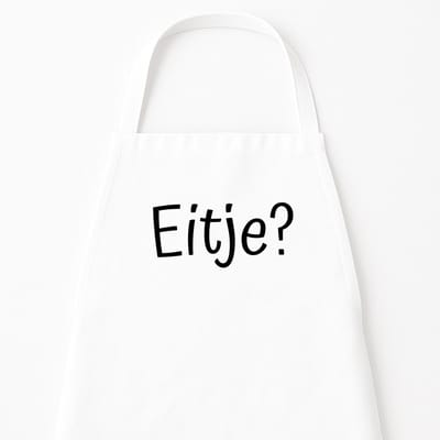 Keukenschort "Eitje?" | Cadeau voor Ontbijt- en Bakliefhebbers | Grappig kookschort
