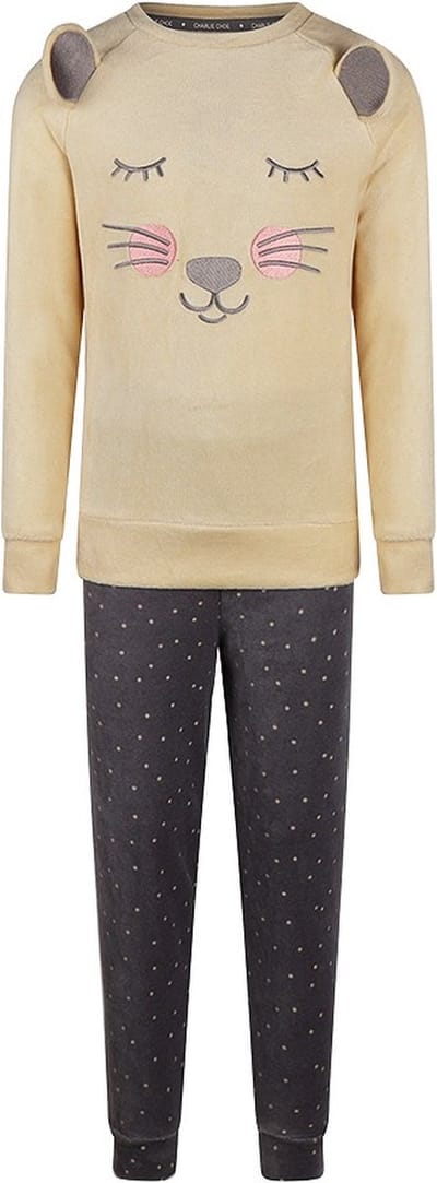 Charlie Choe - Pyjama leeuw - Off white - Maat 86-92