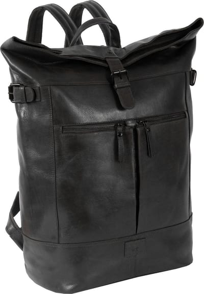 MUSTANG Leren Vrije tijd rugzak Rugzak Natal Tabuk Backpack Black Zwart