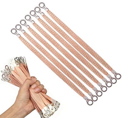 30 Stuks Aardingsriem - Aardingskabel Set voor Elektronica - 2.5mm² 20cm, Geschikt voor Aansluitdozen