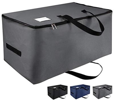 Ultra grote onderbed opbergtas met ritssluiting en handgrepen - opvouwbare organizer voor dekbedden, kussens en kleding 70 x 42 x 35 cm