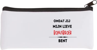 Akyol - omdat jij mijn lieve bonusbroer bent Etui - Broer - de liefste bonusbroer - verjaardag - cadeautje voor broer - kado - geschenk - 20 bij 9 cm