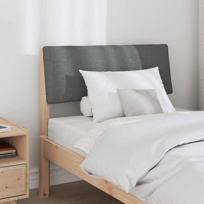 vidaXL - Gestoffeerd - hoofdbord - Donkergrijs - 80 - cm - Massief - grenenhout