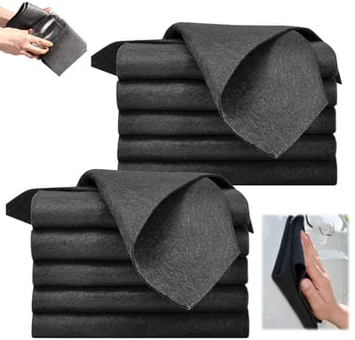 Set Van 10 Schoonmaken reinigingsdoek - 30x30CM - Herbruikbare magische reinigingsdoeken - Poetsdoeken - Microvezeldoeken - Dubbelzijdige Poetsdoeken - Voor Een Glanzende En Streepvrije Afwerking - Voor glas, keuken, autoreinigingsdoek