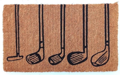 Deurmat Kokos handgeweven golf clubs 75cm
