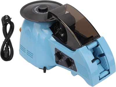 Automatische Elektrische Tape Dispenser met Snijmes van Tungsten Staal voor Kantoor en Industrie - Geschikt voor 10-60mm Lengte en 5-25mm Breedte, Antistatisch ABS Materiaal