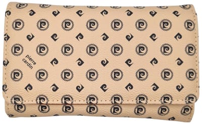 Pierre Cardin Portemonnee - Beige - Logo patroon