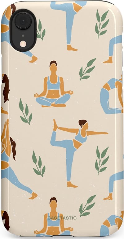 Casetastic Hoesje Geschikt voor Apple iPhone Xr - Stijlvolle Beschermende Duo-layer Case - Yoga zen