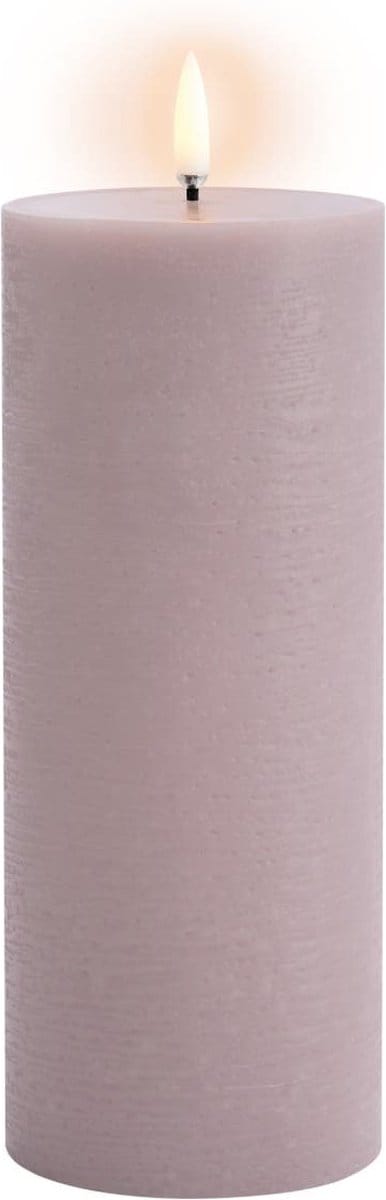 Uyuni led-kaars Rustic 7,8 x 20cm light lavender