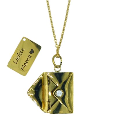 Moederdagcadeau: Ketting met Envelop Hanger en "Liefste Mama" Brief