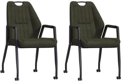 Stoel Axa met wielen - Moss - set van 2 stuks