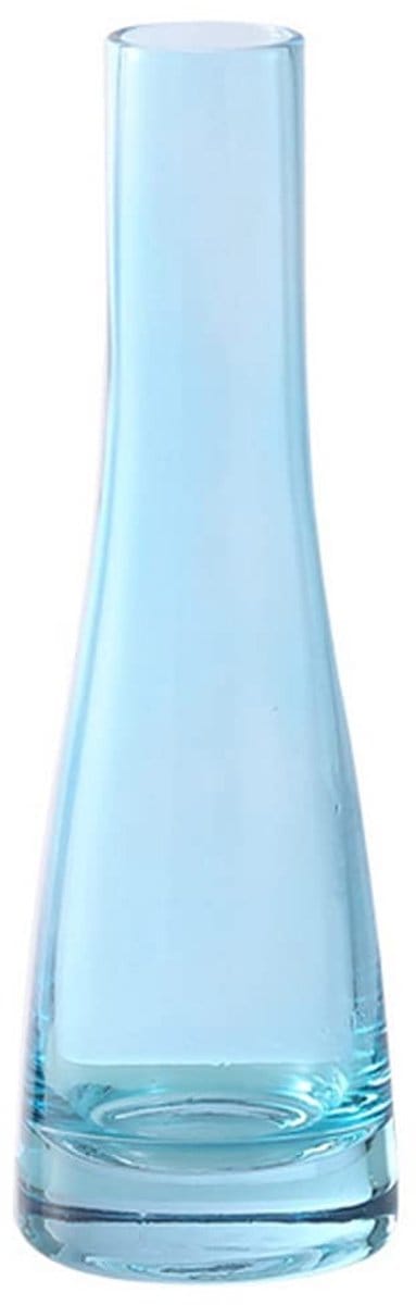 Dailygoody - Glazen kunst vaas - Handgemaakt - Blauw - Decoratieve bloem vaas - Perfect voor bruiloften en feesten - Ideaal voor thuis en kantoor