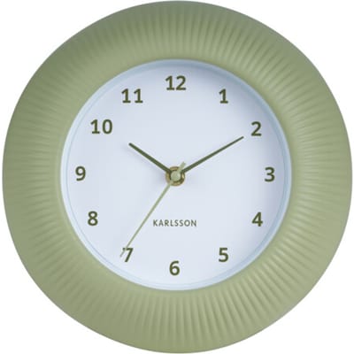 Karlsson wandklok tender rib tea green- Ø25cm