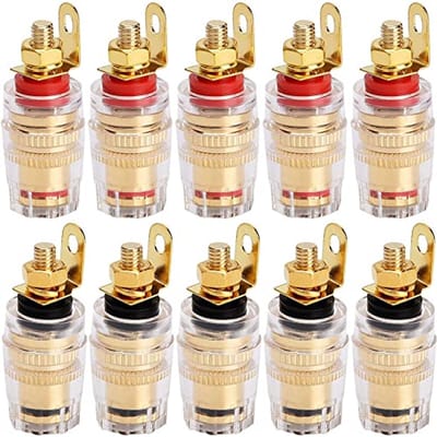 10 St 4mm Banaanstekker Socket Connector Binding Post voor Versterker Luidspreker Terminal