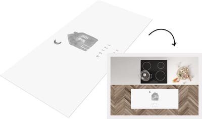 Keukenloper - Loper keuken - Spreuken - Quotes Hotel Mama - Moederdag cadeautje - Moeder - zwart wit - 120x50 cm - Keukenloper vinyl