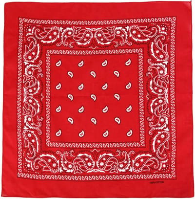 Fako Fashion - Bandana - Hoofddoek - Mondbescherming - Zakdoek - Boerenzakdoek - Sjaal - Paisley - Rood