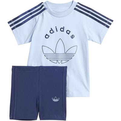Adidas Originals Graphics Cycling Short Set Clear Sky Maat: 104 | Broeken Outlet | Unisex | Blauw