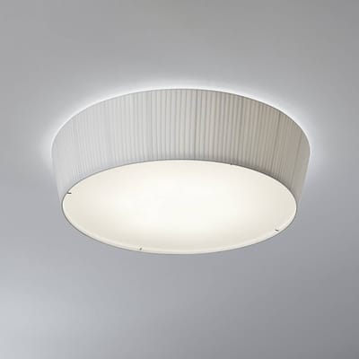 Bover LED plafondlamp Plafonet, Ø 60 cm, wit, aluminium/stof