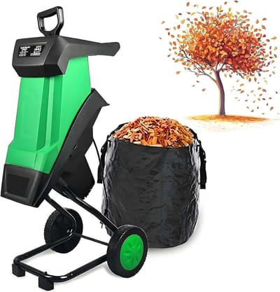 Elektrische Houtversnipperaar - Tuinversnipperaar Mulcher - Tuinafval Verwerken - Krachtige 2400W Motor - 40mm Snoeien - Zwart