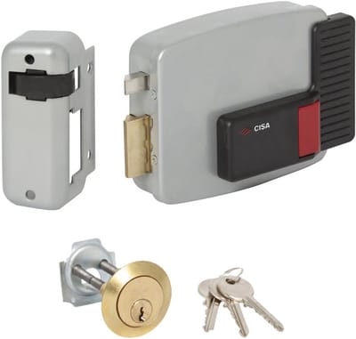 Elektrisch Insteekslot - Veiligheidsslot Deur - Toegangscontrole - Zelfborgend Mechanisme - Entrata 80 - Grijs Aluminium