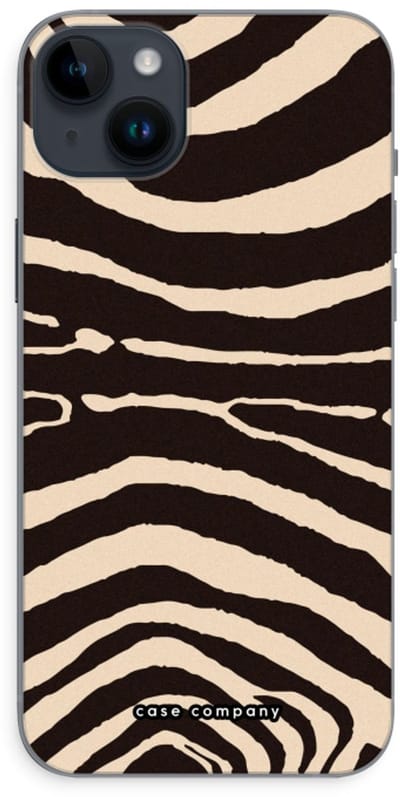 Case Company® - Hoesje geschikt voor iPhone 14 Plus hoesje - Arizona Zebra - Soft Cover Telefoonhoesje - Bescherming aan alle Kanten en Schermrand