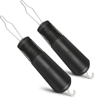 Knoophaak - Ritshulpmiddel - 2-pack - Knoophaakgereedschap - Aankleedhulpmiddel met één hand - Knoophulpmiddel voor ouderen en gehandicapten - Zwart