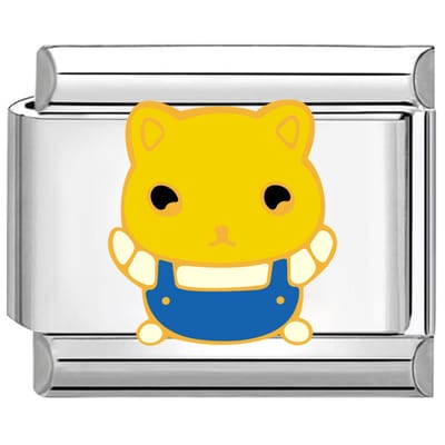 Quiges - Schakel - Bedel - 9mm - charms - Cartoon beer - Geschikt voor - armband - Schakelarmband - italy bedels armband