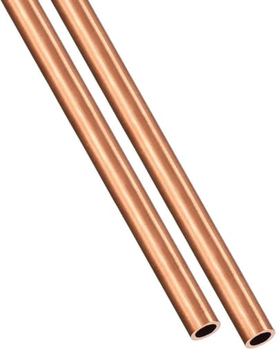 2 stuks koperen buizen (5mm AD x 0.25mm wand D x 300mm L) rechte slangen voor huishoudelijke apparaten, machines en doe-het-zelf projecten
