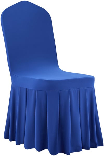 30 Stuks Blauwe Stoelhoezen, Polyester Spandex Hoesjes, Uitrekbare Hoesjes voor Bruiloften, Feesten, Eten en Banketten, Geschikt voor Stoelen van Tot 20.08 x 17.72 x 37.4 Inch