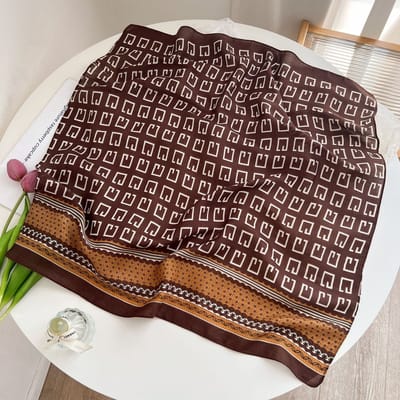 Zijden sjaal-stijl zijden sjaal voor dames - Kleurblokkenprint - Fris en delicaat - Decoratieve shawl over shirts-SJ0249 Benut je gevoel voor mode optimaal!