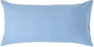 Homescapes Kussensloop 40x80 cm – Blauw – 100% Egyptisch Perkal Katoen – 200 TC