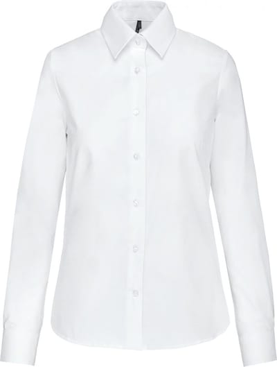 Kariban Dames Oxford blouse lange mouwen K534 - White - 3XL