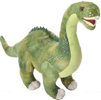Wild Republic Diplodocus pluche dinosaurus knuffel 38 cm - kraalogen - zacht materiaal - leuk speelgoed