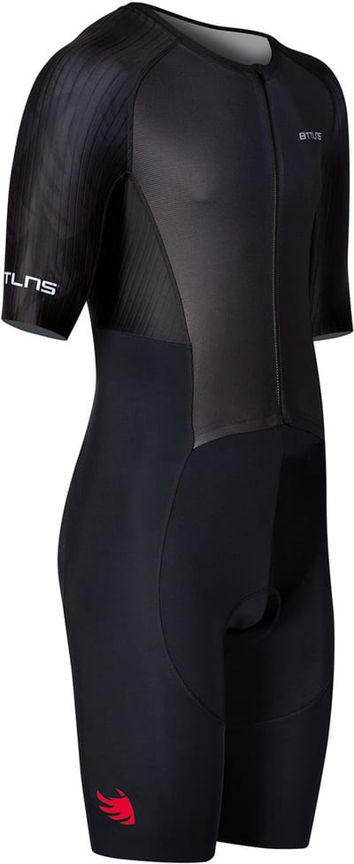BTTLNS trisuit - triathlon pak - PRO Aero trisuit - trisuit korte mouw heren - langeafstand triathlon - Nemean 1.0 - zwart - XS
