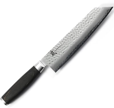 Yaxell Taishi Kiritsuke Koksmes 20 cm – VG-10 Staal – Hardheid 61 HRC – Tsuchime Afwerking – Gehamerd Lemmet – Zwart Pakka Beukenhout Handvat