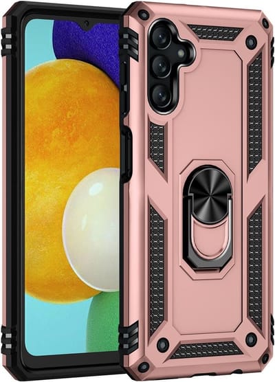 Otronica Backcover Geschikt Voor Samsung Galaxy A13 5G / A04s Hoesje - Ring Houder – Rose goud