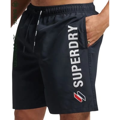 Superdry - Gerecyclede zwemshort met appliqué 48 cm - Heren - Zwembroeken