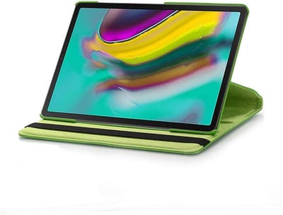 BixB 360° draaibare bookcase Samsung Galaxy Tab S6 Lite (2020 / 2022) Hoes – Groen Met Samsung Tab S6 Lite Screenprotecotor gehard glas