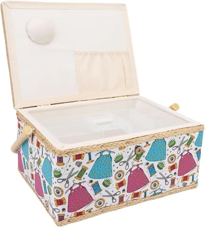 Naaimand - Naaigerei Opslag - Hobby Naaien - Dubbele Laag - 36x26x16cm - Klassiek Stof