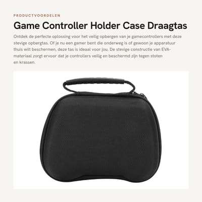 Dailygoods- Gamecontroller Opbergtas Zwart - Universele Draagtas - Harde Beschermhoes - EVA Materiaal - Geschikt voor PS5/Switch/One/360