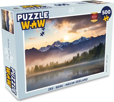 Puzzel Zee - Berg - Nieuw-Zeeland - Legpuzzel - Puzzel 500 stukjes