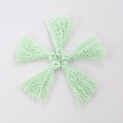 Dailygoods- Mini-Kwasten 100 Stuks - Handgemaakt Katoen - 3 cm - Kleurrijke Kwasten - Doe-Het-Zelf Accessoires - Perfect voor Sieraden - Kwastjes