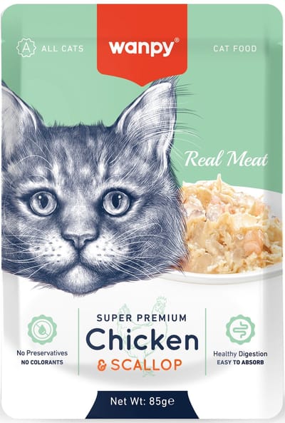 Wanpy - Fillet in Jelly - Kip & Jacobsschelp - Super Premium - Kattenvoer - Natvoer