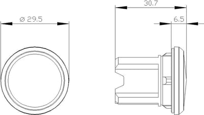 Siemens 3SU1900-0FA10-0AA0 3SU19000FA100AA0 Blindsluiting (Ø x h) 29.5 mm x 30.7 mm Zwart 1 stuk(s)